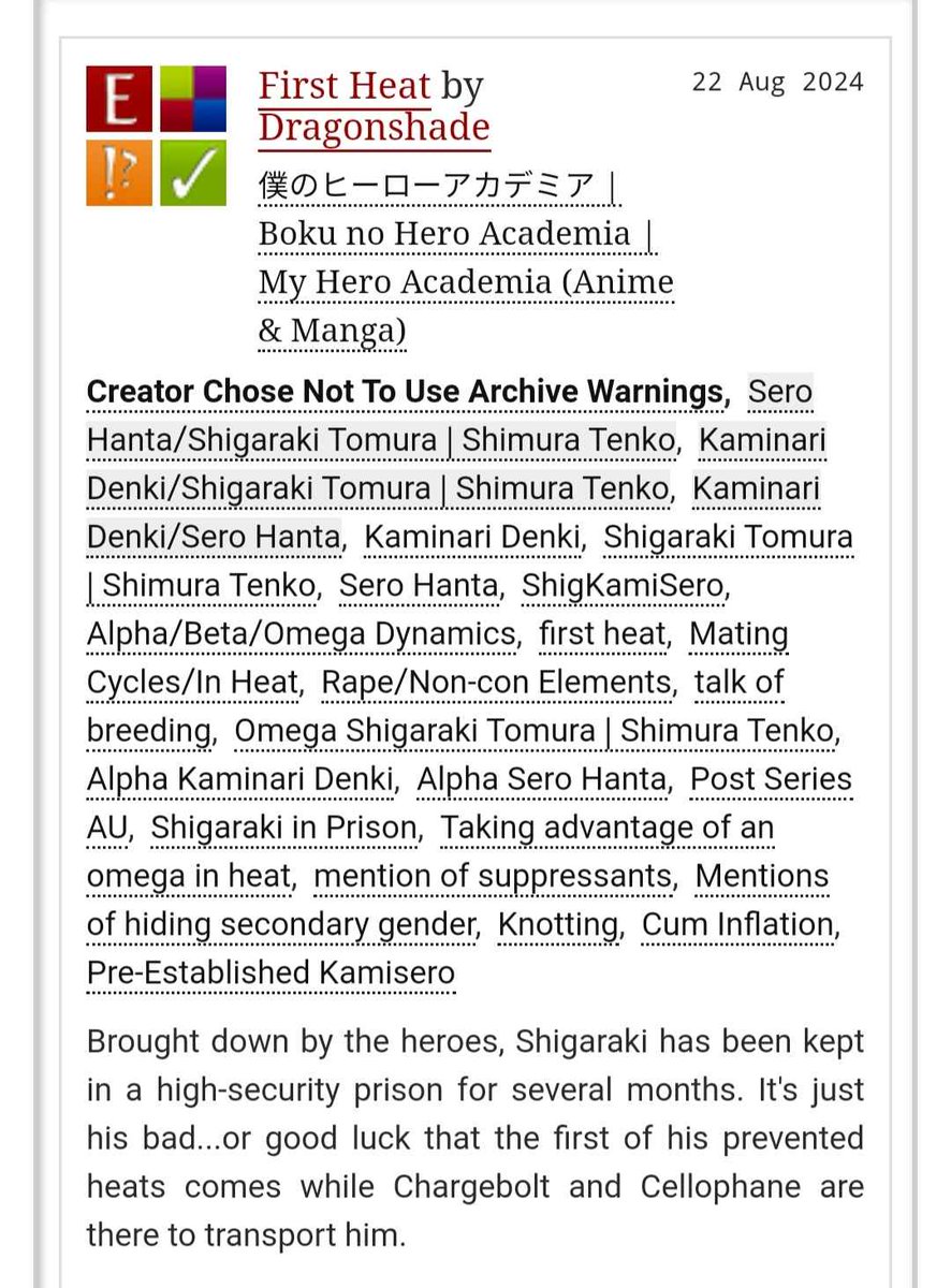 Second fic written for <a href="/tripltreatszine/">Triple Treats | Complete</a>! 
SeroKamiShig Omegaverse NSFW Non-con. Please read tags. 
archiveofourown.org/works/58363936