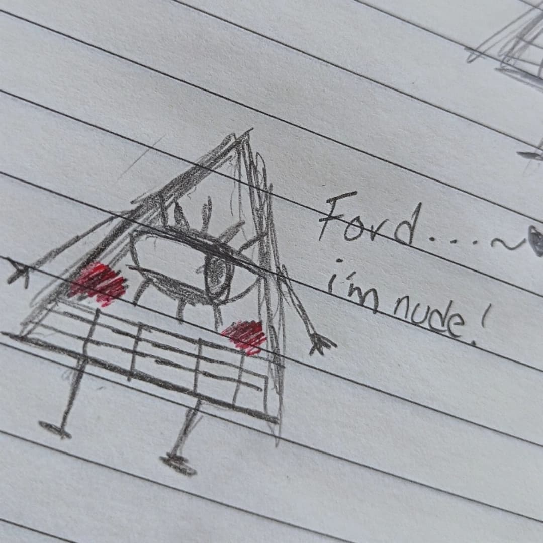 mabelpea14's tweet photo. Pobrecito Dorito jajajaja no le quisieron dar amor 🤣🤣🤣 
Aquí dejó mi primer billford que dibujo bye ~ 🥹 

#billford #BillCipher https://t.co/vHlS7sP8ux