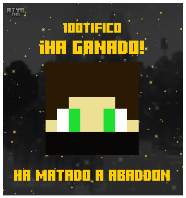 RunToYourDeath's tweet image. 🏆TOP 1🏆

@100_tifico_ ¡HA GANADO RTYD2! 🏆☠️

 HA MATADO AL ABADDON DEMON🔥☠️