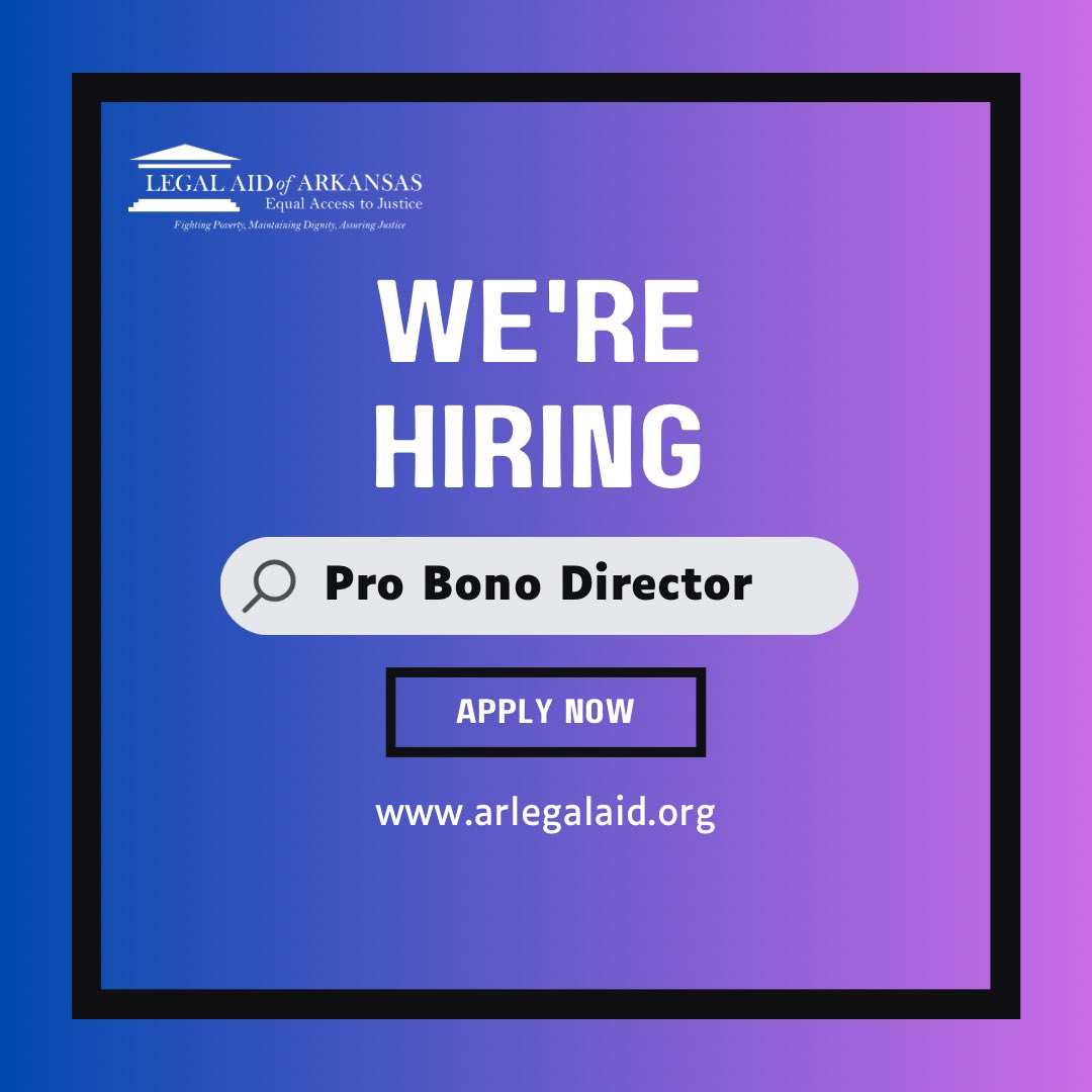 Join our team! Apply at arlegalaid.org