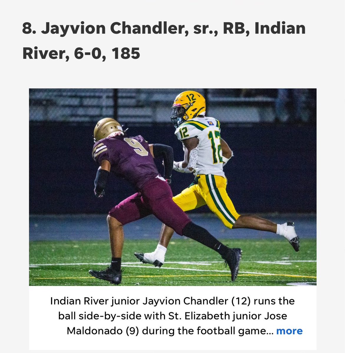 JayvionChandler's tweet photo. Preseason 2024 rankings #8 RB and DB #9
#Look out , another 1100 yards💪
@Phillip65773 https://t.co/im0CgoWZfd