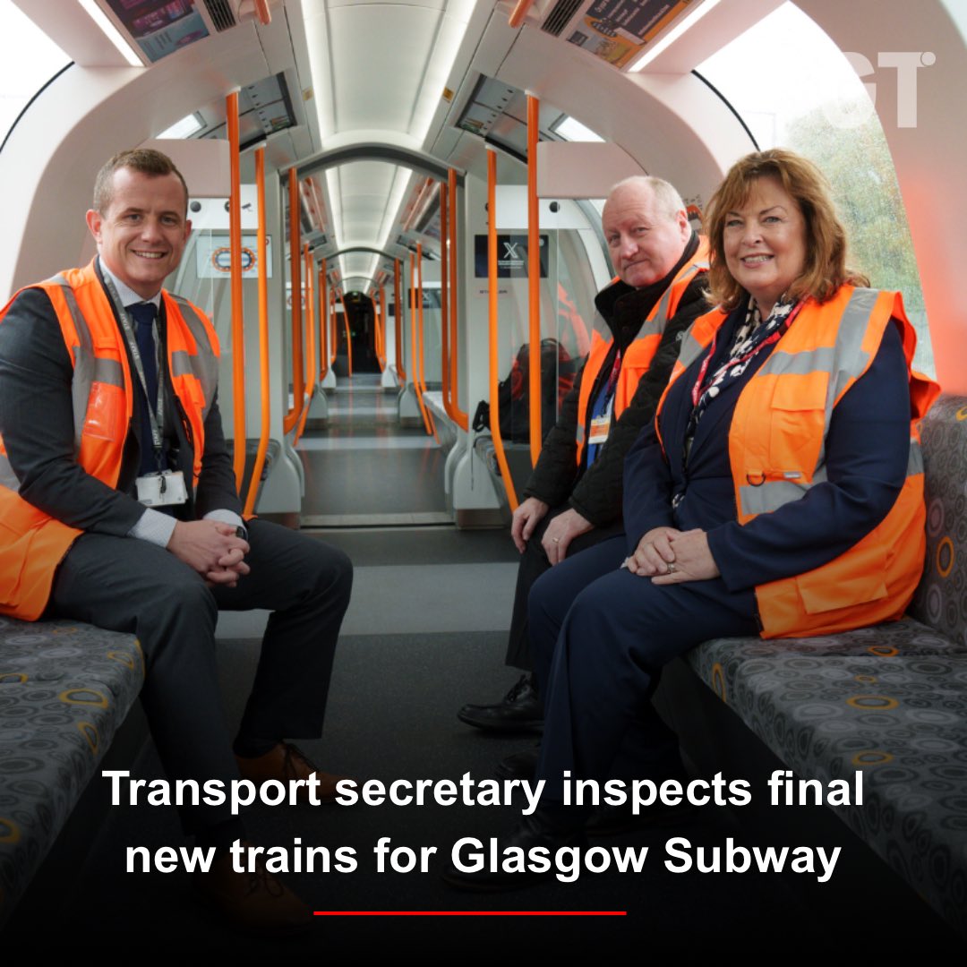 Stacey Mullen (@journostacey) on Twitter photo The Cabinet Secretary for Transport recently visited the Subway Depot to inspect the final three of 17 new trains.
Story via <a href="/sandhyamenon93/">Sandhya Menon Suresh</a>
glasgowtimes.co.uk/news/scottish-… The Cabinet Secretary for Transport recently visited the Subway Depot to inspect the final three of 17 new trains.
Story via <a href="/sandhyamenon93/">Sandhya Menon Suresh</a>
glasgowtimes.co.uk/news/scottish-…