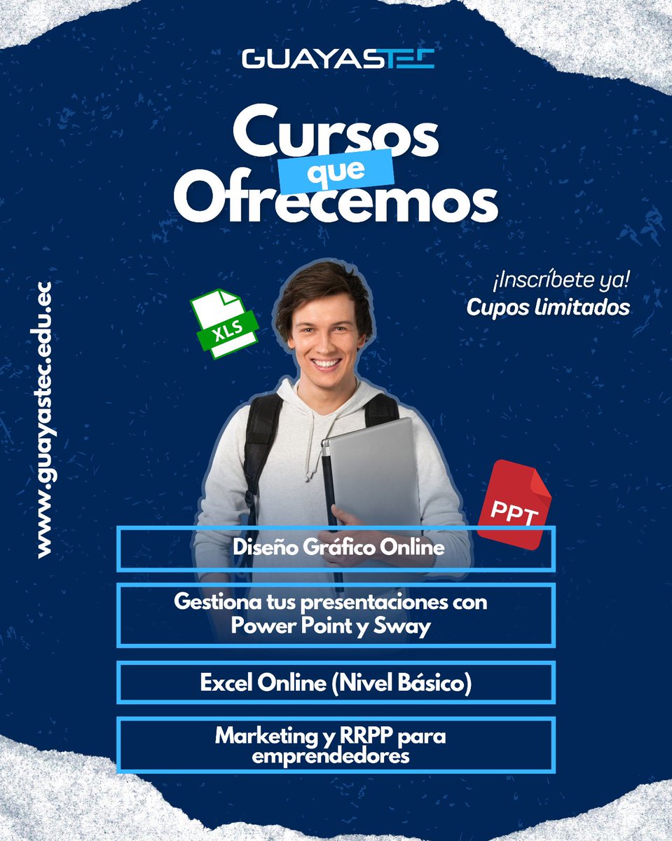 ¡En el mes de septiembre, potencia tus conocimientos con nosotros! 💪💯📚

☑️ Expande tus conocimientos con nuestros cursos virtuales, inscríbete ya en nuestra pág web:
🌐guayastec.edu.ec

¡La educación no se detiene! 👩🏻‍🏫✨

#GuayasSeMueveAlCambio