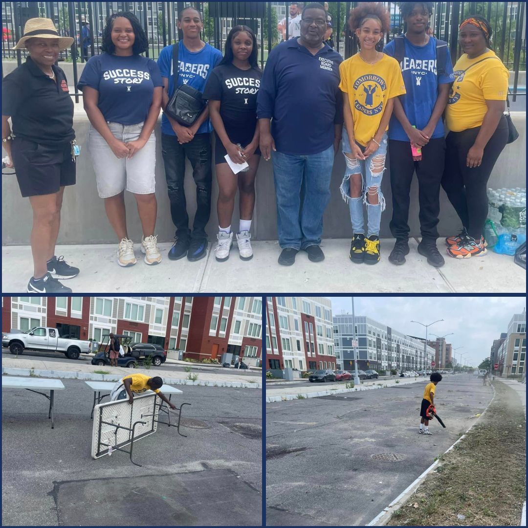 Leadersnyc's tweet photo. Leaders from Cohort A and B volunteered at the 75th PCT Community Council event in Gateway Park. 🌳 They helped set up, engaged with Board members, and connected with the East New York community. A great day of service and networking! 🤝🌟 #CommunityService #TLNYC #Leadership https://t.co/rOh6sL5u95