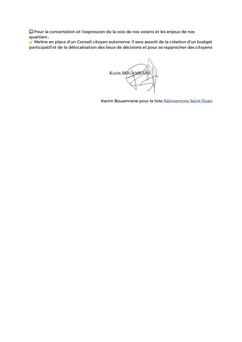 C’est une bonne chose que soit évoqué pour des responsabilités nationales un maire comme <a href="/karim_bouamrane/">Karim Bouamrane</a> qui s’est engagé en 2020 à gouverner autrement et à ouvrir sa ville à la participation et à la démocratie directe.
Un beau projet qu’il ne reste plus qu’à appliquer.