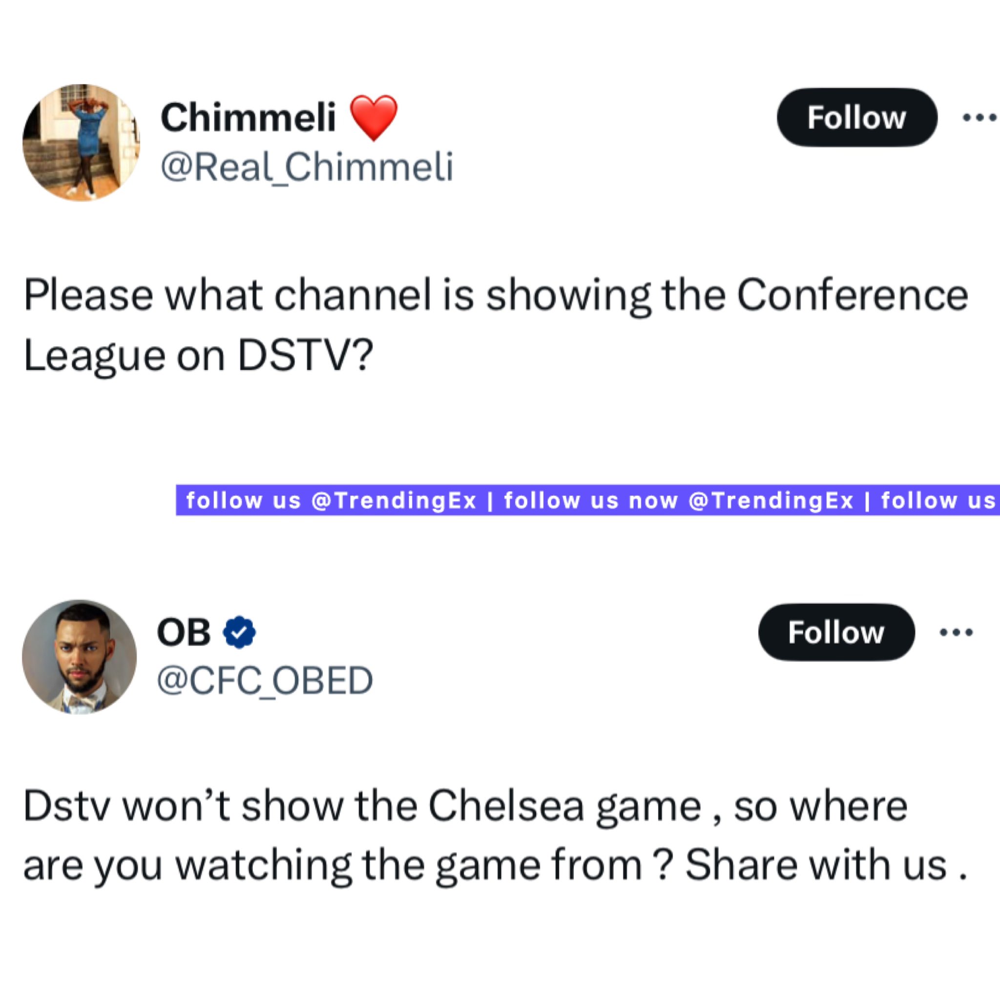 Trending Explained on X DSTV is trending because customers are complaining that despite their rate increment they still didn t show the Chelsea s Europa playoffs vs Servette. Football fans had to swit...