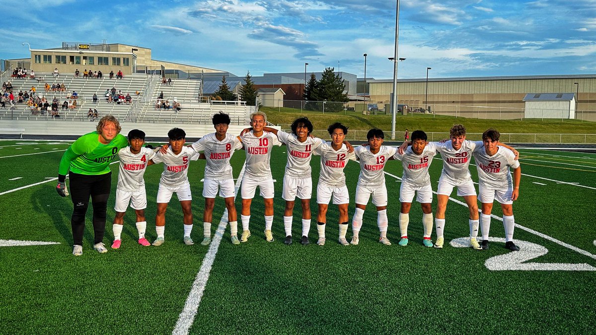 isd492soccer's tweet photo. And away we go. Austin kicks off their 2024 campaign against Byron. https://t.co/piabuTYZzq