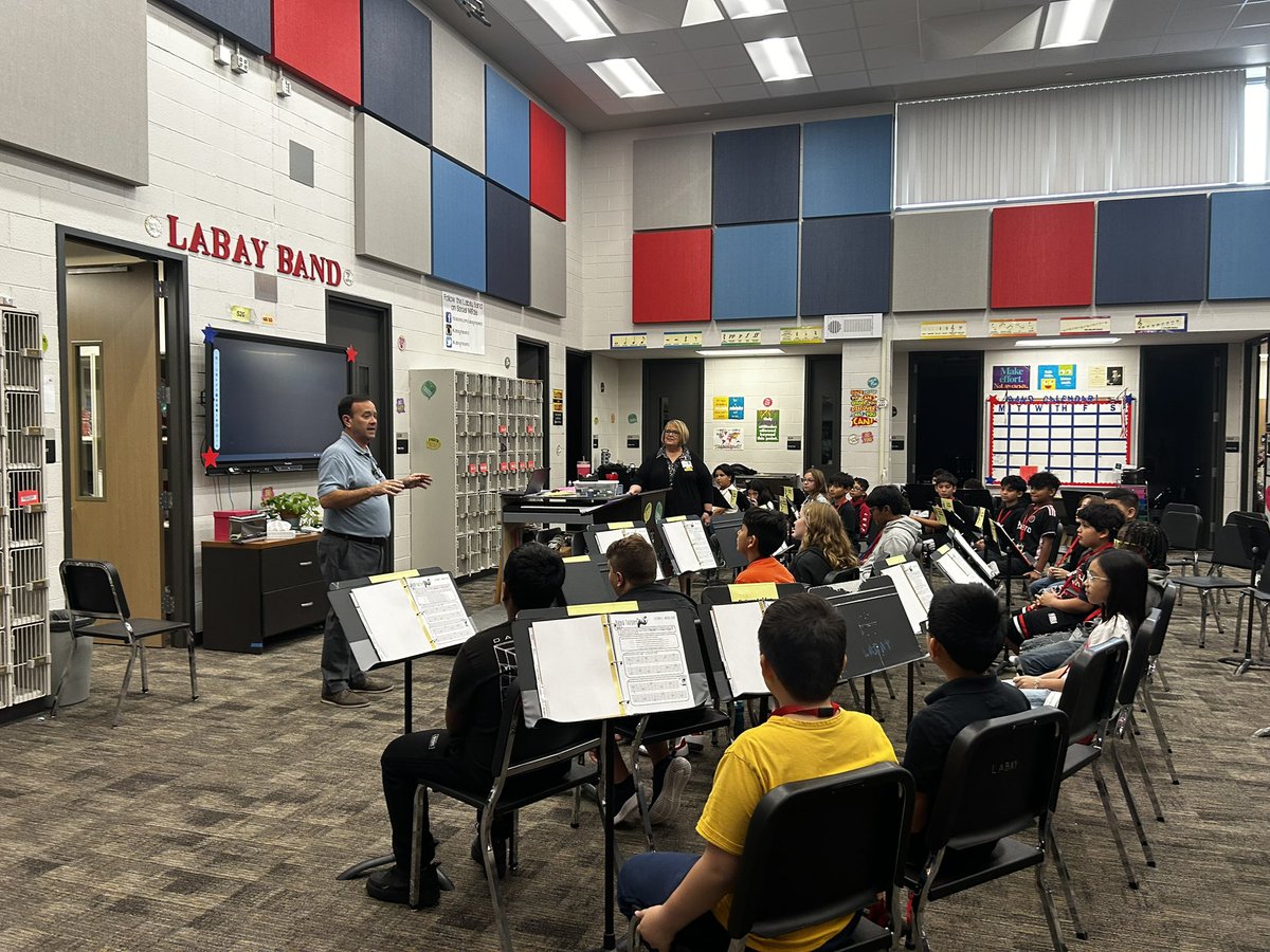 It’s a great day to be an Eagle - especially when Dr. Killian stops by and visits the Labay band hall!
<a href="/CyFairISD/">Cypress-Fairbanks ISD</a> <a href="/LabayMSBand/">Labay Band</a> <a href="/CyFairJoel/">Joel Weckerly</a>