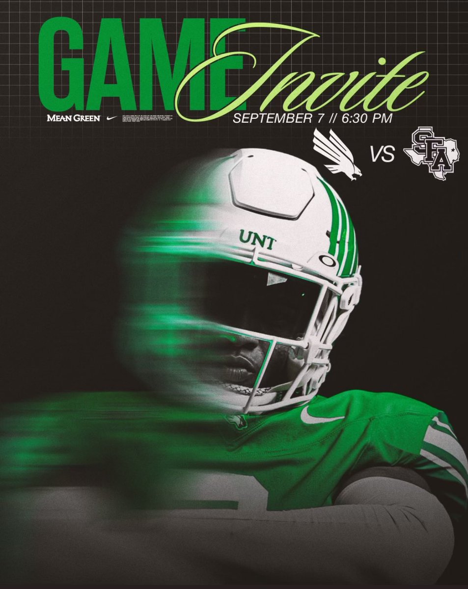 TyShannon75's tweet photo. Thank you, UNT, for the Game Day invite!! See you September 7! Go Mean Green!! 
@TrustMyEyesO @__CoachMorris @Kegans2 @MeanGreenFB @CoachHSmith @UNTadmissions #seniorszn #denton #meangreen @CoachCaponi @CoachSvoboda https://t.co/TTqpw8eorL
