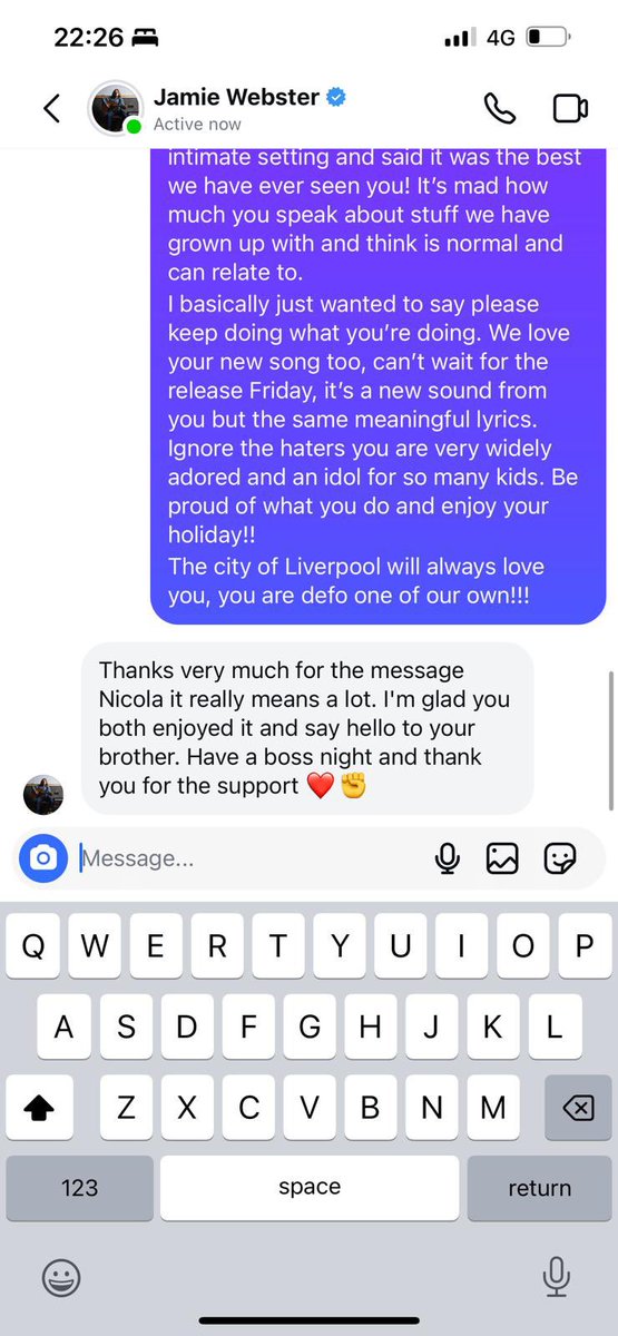 Ste_Duggan's tweet photo. @JamieWebster94 take a bow what a man of the people even replying! What an absolute pleasure it is to see you never fail to entertain 👌🏻 take a bow son! https://t.co/fSUL8gGnbA
