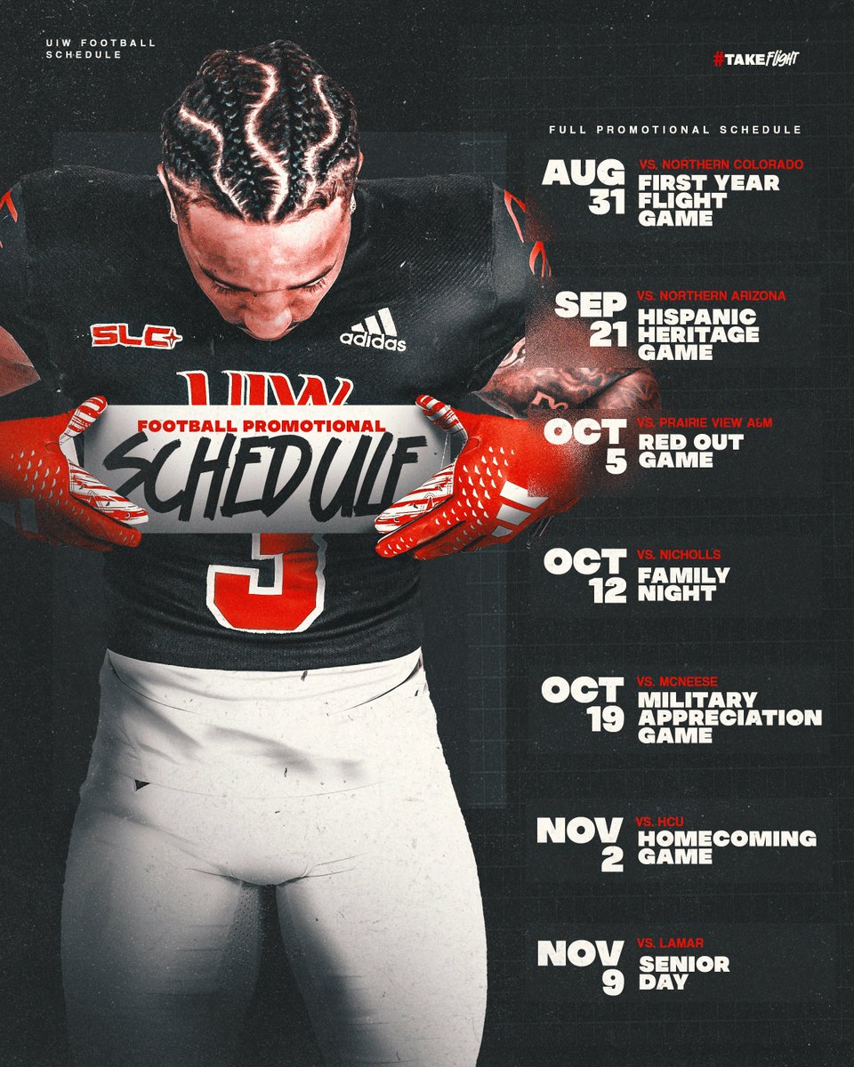 Football is just around the corner ❗️

Take a look at our promotional schedule ❗️

See you all next Saturday at 6pm👌

#TheWord | #TakeFlight