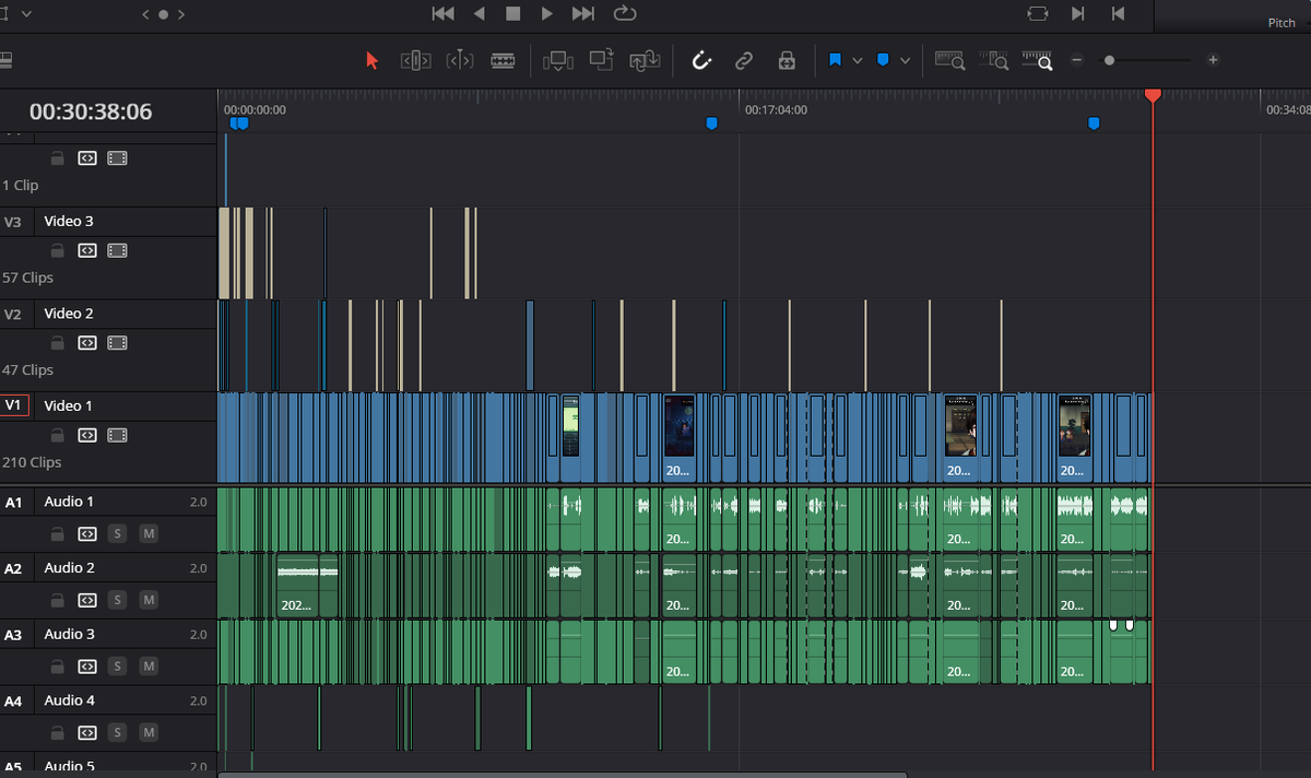 Here’s today’s timeline!
1.5 hours of footage condensed into a 30-minute video.

Looking for an video editor? Drop me a DM!📩
