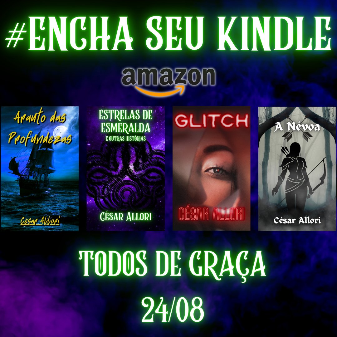 Opa, o #EnchaSeuKindle tá chegando, e todos os meus livros vão estar DE GRAÇA! 🤑

Dois contos de Fantasia Sombria ("Arauto das Profundezas" e "A Névoa"), um de Ficção Científica (GLITCH), e uma coletânea de terror e horror cósmico (Estrelas de Esmeralda e outras Histórias)!📖👀