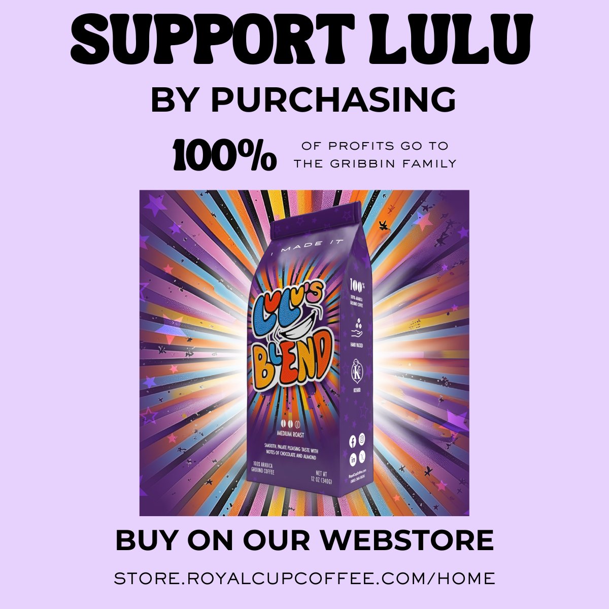 We are proud to announce the launch of Lulu’s Blend. ☕️💜This medium roast coffee is not only a delightful addition to our collection but also a beacon of hope and support for shark attack survivor Lulu Gribbin. Join us in supporting Lulu’s recovery by purchasing a bag of Lulu’s