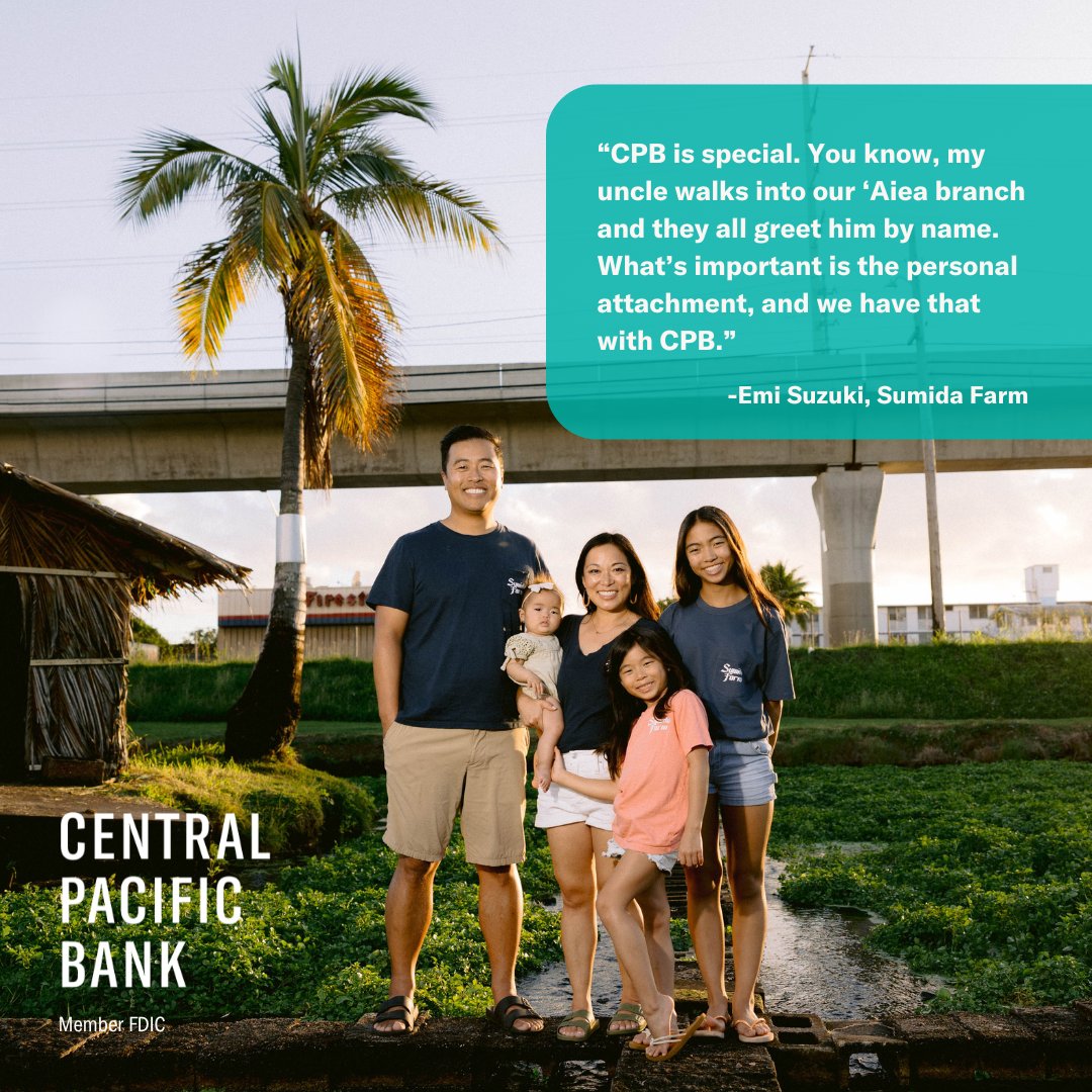 Banking with CPB goes beyond transactions—it's about personal connections that make you feel like family.

Read more about Sumida Farm's story at hubs.li/Q02H_-G-0

Member FDIC