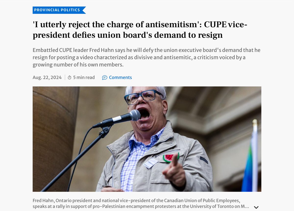 Amazing! Solidarity with Fred Hahn &amp; his stand against the right wing pro-colonial backlash.
