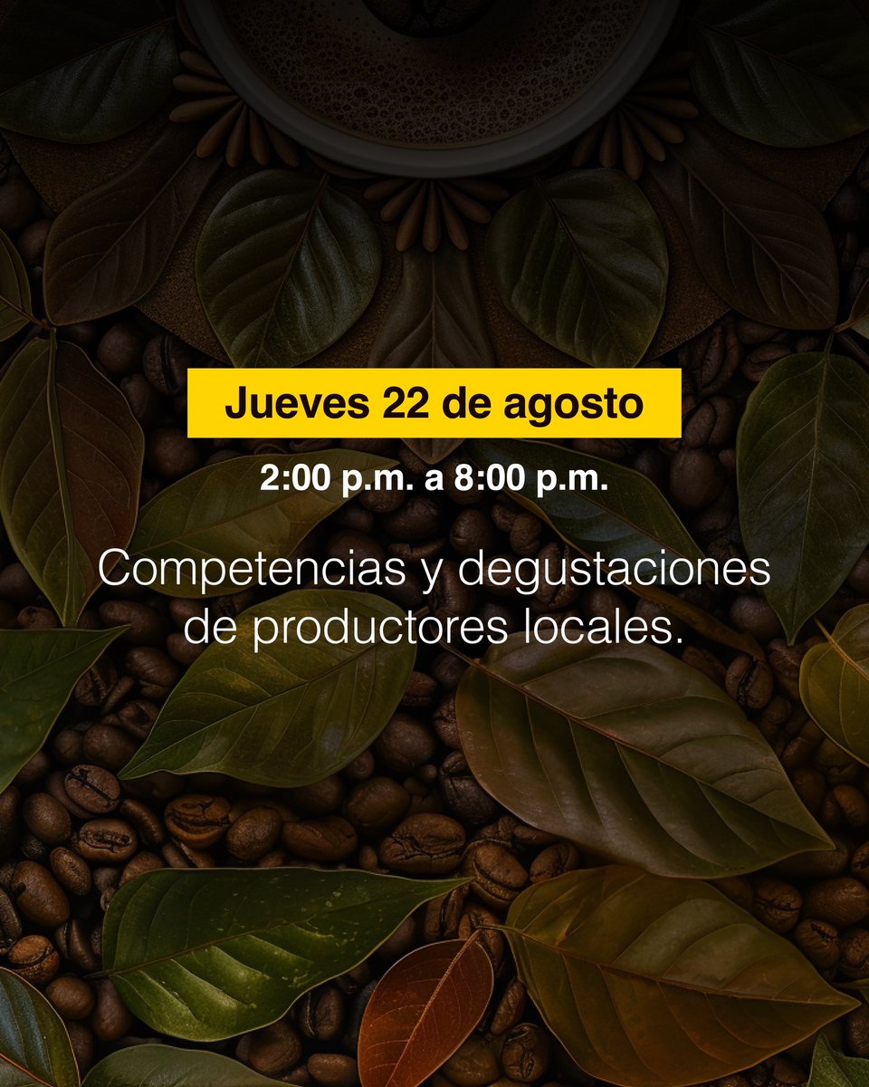 MultiplazaPA's tweet photo. ¡Prepárate para sumergirte en el mundo del café!☕️✨
La segunda edición del #CoffeeShow te espera del 22 al
25 de agosto en Multiplaza.🤩
Disfruta de charlas inspiradoras, catas únicas, competencias emocionantes y mucho más.
📍Plaza del Sol https://t.co/MgmJPkgyhn
