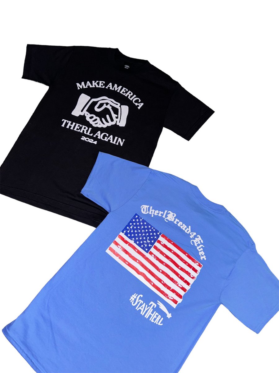 therlbread4ever's tweet photo. TB4E “MakeAmericaTherlAgain🇺🇸” Tees (Sm-2X)🤝🏽 # StayTherl💫 https://t.co/5fBrCyNRYK
