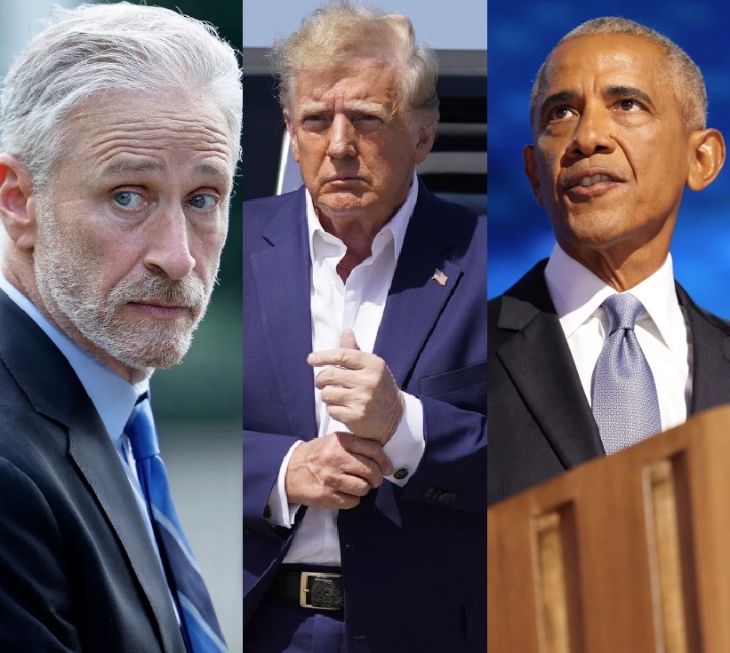 OccupyDemocrats's tweet photo. BREAKING: Comedy legend Jon Stewart torches Donald Trump for absurdly claiming that he respects Barack and Michelle Obama — a laughable lie from the man who started birtherism.

Stewart has still got it....

"[Michelle Obama] was really wounded by the, if we’re being honest, disgusting treatment, which continues to this day, of the Obama family, and just the vile attacks like, not policy, not anything other than just vile, conspiratorial, personal disturbing," said Stewart.

"And then you have Trump yesterday, ‘I’ve got a lot of respect for the Obamas.’ Bullshit!" he continued, referring to Trump's bizarre comments that Obama is a "nice gentleman" who has his "respect."

"Him saying it doesn’t make it true. He was the leader of an absolute torrent and river of slime," Stewart continued. "And I imagine for her, she thought, ‘We’ve given our pound of flesh to this endeavor, and I don’t want any part of that.'"

Please retweet and ❤️ if you think that Obama was an infinitely superior president to Trump — and consider joining the growing exodus to Tribel, a new pro-democracy social network that is exploding in popularity because Twitter and Facebook are trying to stop its growth — which is only making Tribel grow even faster. Please follow us on Tribel to get all of our breaking news alerts sent straight to your phone or computer by clicking the following link: https://t.co/HnJzSKjCwX