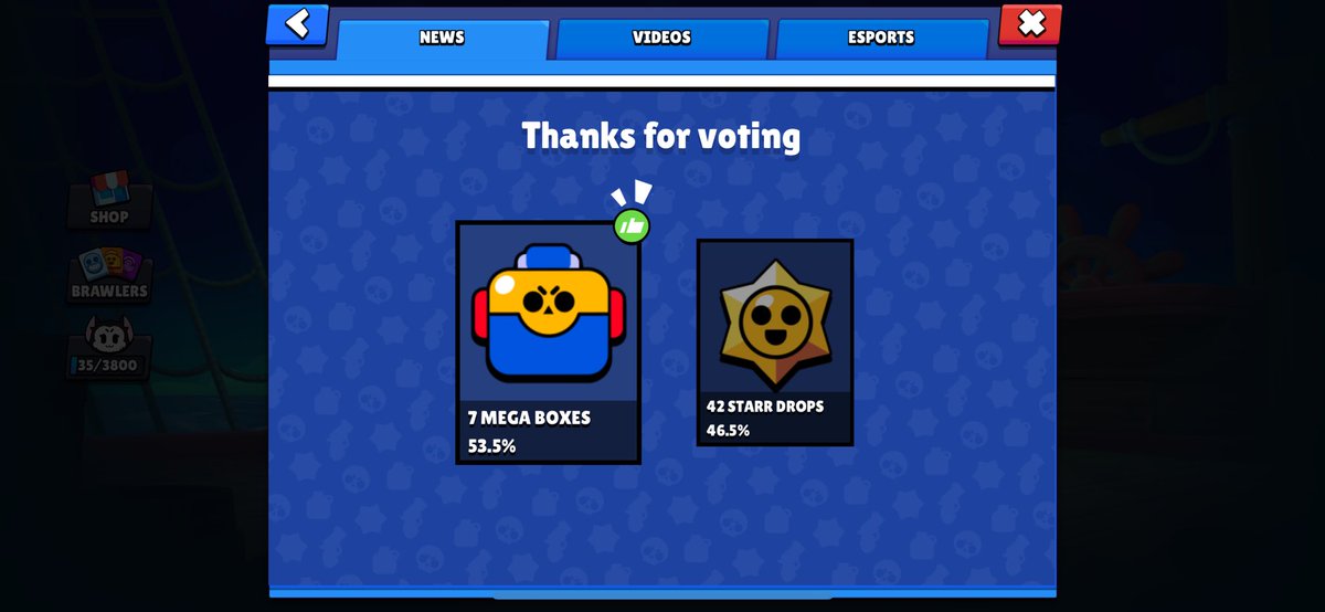 BrevernNeil's tweet photo. Everyone vote mega boxes!!! @BrawlStars help me in the giveaway, my gf (in my pp) called me weird for doing this! #BoxVsDrops #Brawlstars #chooseme #iwantmegaboxes https://t.co/zKBffLGoU1