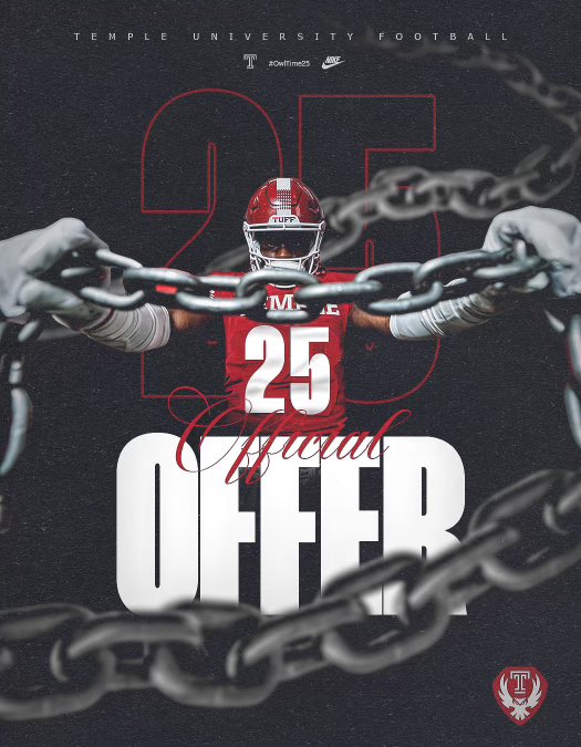 Temple offered <a href="/TJCFOOTBALL/">Tyler JC</a>