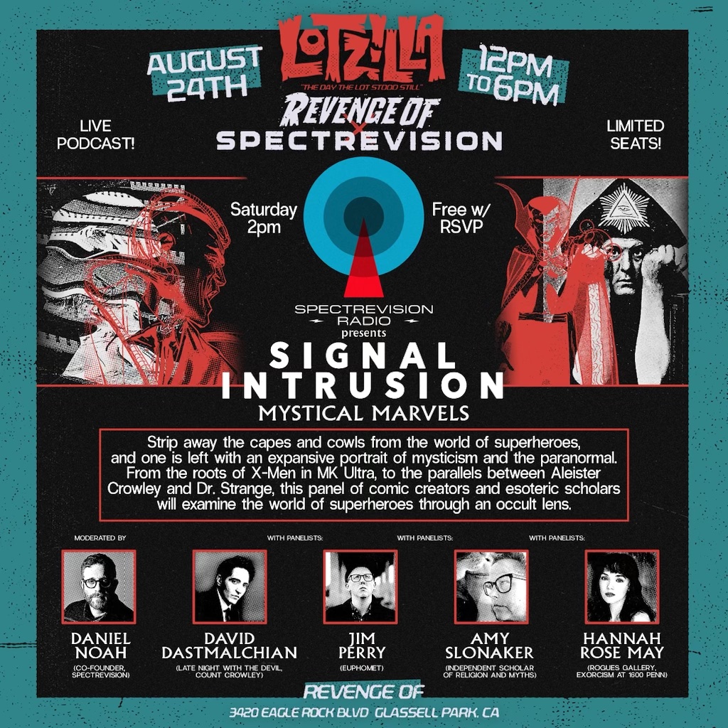 SpectreVisionRadio (@spectresignal) on Twitter photo This Saturday at <a href="/RevengeOfComics/">Revenge Of</a> Superheroes x Mysticism panel at 2pm, Screening of Greasy Strangler with director Jim Hosking and Daniel Noah at 4pm This Saturday at <a href="/RevengeOfComics/">Revenge Of</a> Superheroes x Mysticism panel at 2pm, Screening of Greasy Strangler with director Jim Hosking and Daniel Noah at 4pm