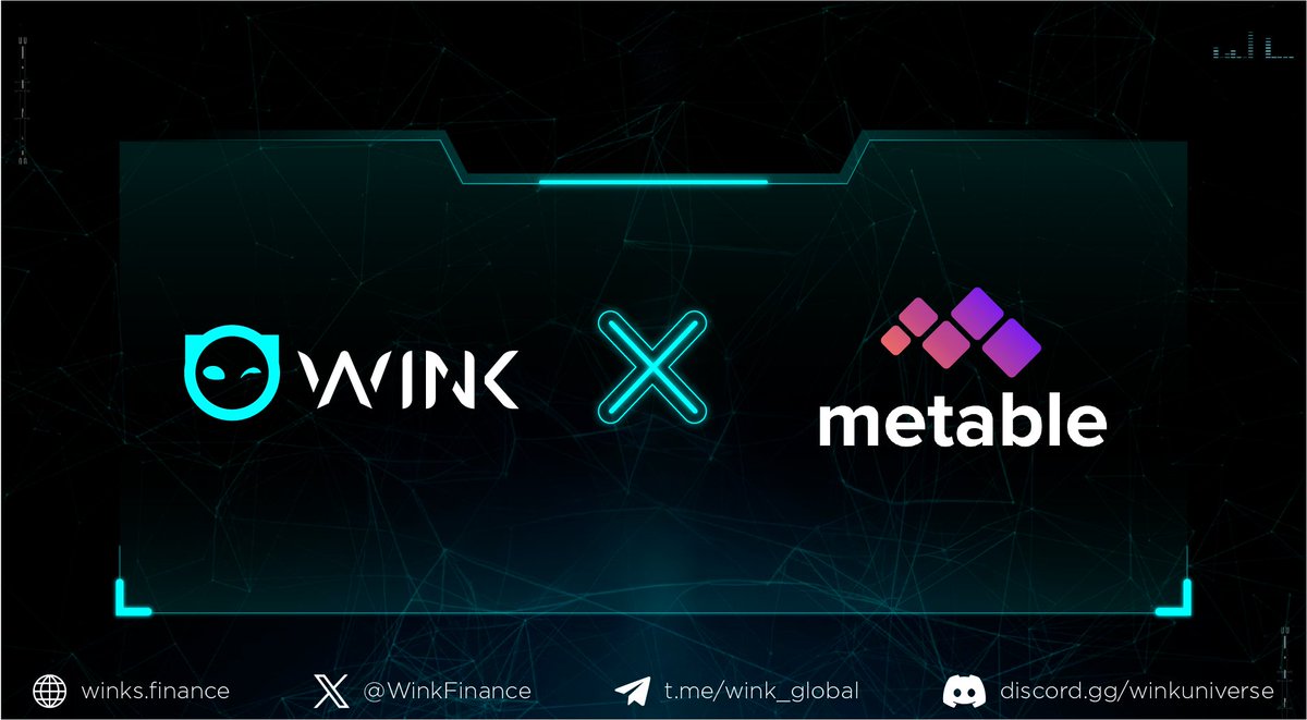 WINK (@winkfinance) on Twitter photo Hello everyone,
we are proud to announce that WINK has officially acquired the ownership of the Metable project metable.in <a href="/metable_in/">Metable Metaverse</a>
The agreement between the two companies was signed last Tuesday, and the platform, contracts, and social accounts were Hello everyone,
we are proud to announce that WINK has officially acquired the ownership of the Metable project metable.in <a href="/metable_in/">Metable Metaverse</a>
The agreement between the two companies was signed last Tuesday, and the platform, contracts, and social accounts were