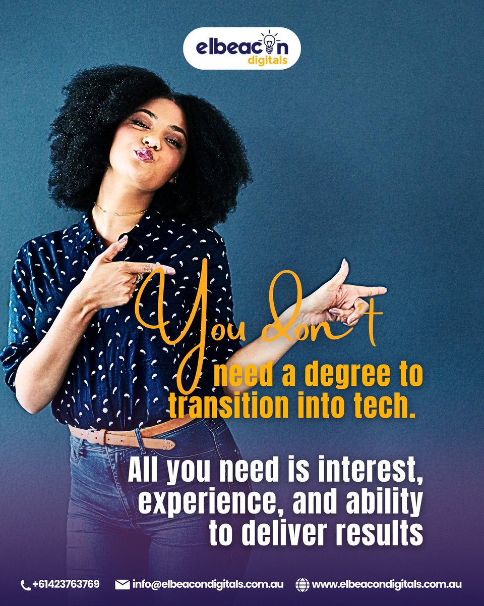 ElbeaconDigi's tweet photo. How strong is your interest?
Send us a DM to kickstart your career in tech.

#elbeacondigitals #careerjourney #techcareers https://t.co/EmaugVIi3q