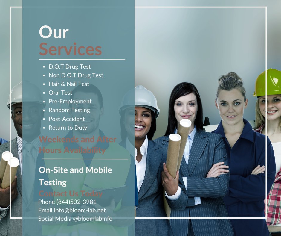BloomLabInfo's tweet image. #BloomLab #SpecimenCollection #HealthcareServices #DOTTesting #MobileServices #ReliableTesting #CustomerCare #HealthAndWellness #LaboratoryServices #DrugTesting #PrecisionAndAccuracy #SupportAndTrust #ClientFocused