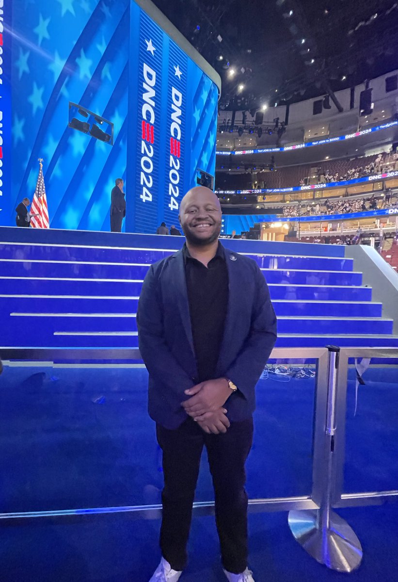 Rushbkr's tweet photo. These past couple of days at the #DNC have flown by! It's been an incredible experience, and I’m beyond excited to see Kamala Harris take the stage tonight. Let's keep the momentum going! 🇺🇸 #DNC2024 #KamalaHarris https://t.co/Zvi0FYGwiU