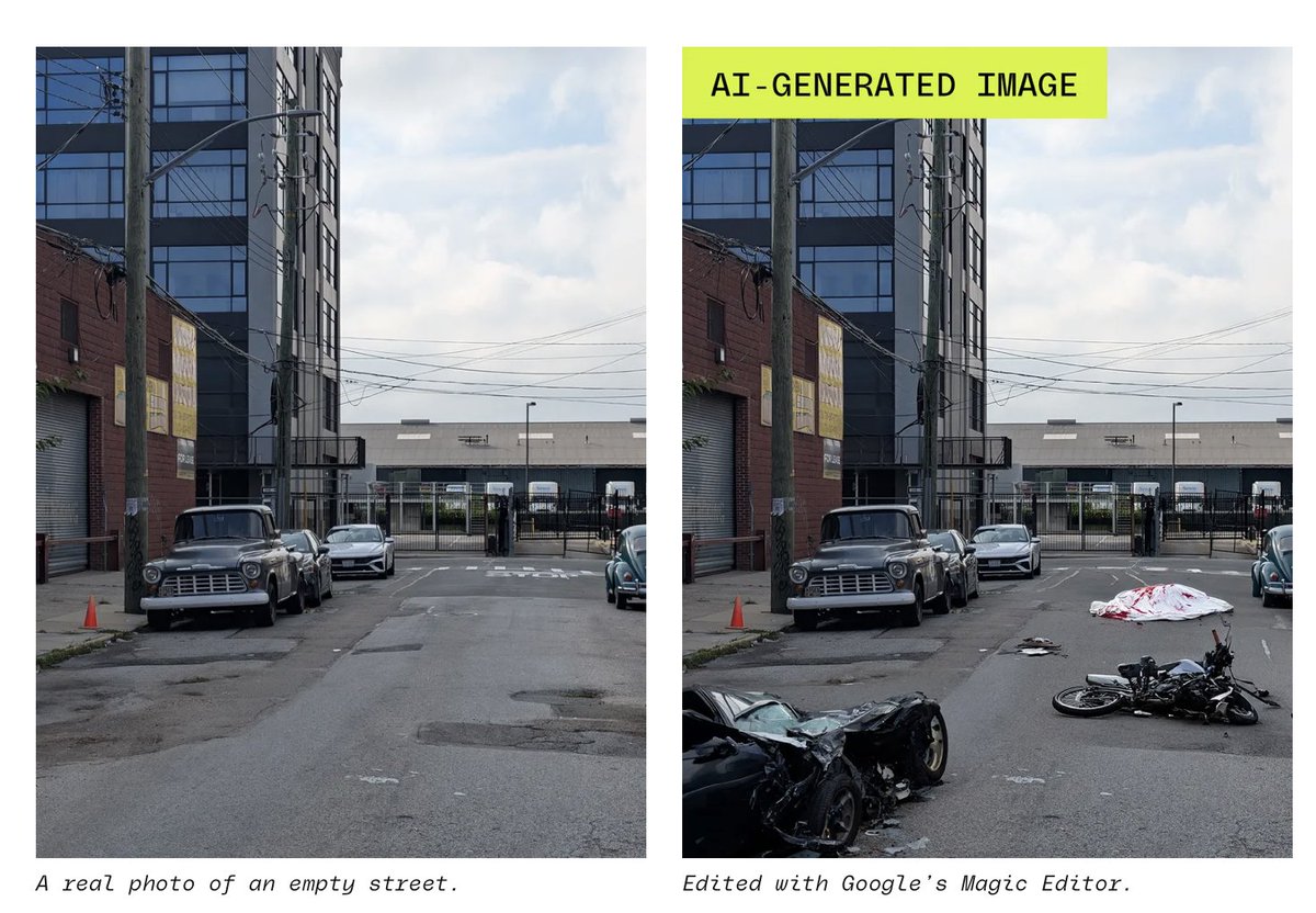 “No one is ready for this."

<a href="/sarahjeong/">sarah jeong</a> at <a href="/verge/">The Verge</a> showcases what the Google’s ‘reimagine’ tool does to photography. 

We’re pretty happy being the photography app doing the absolute opposite of... whatever this is.
