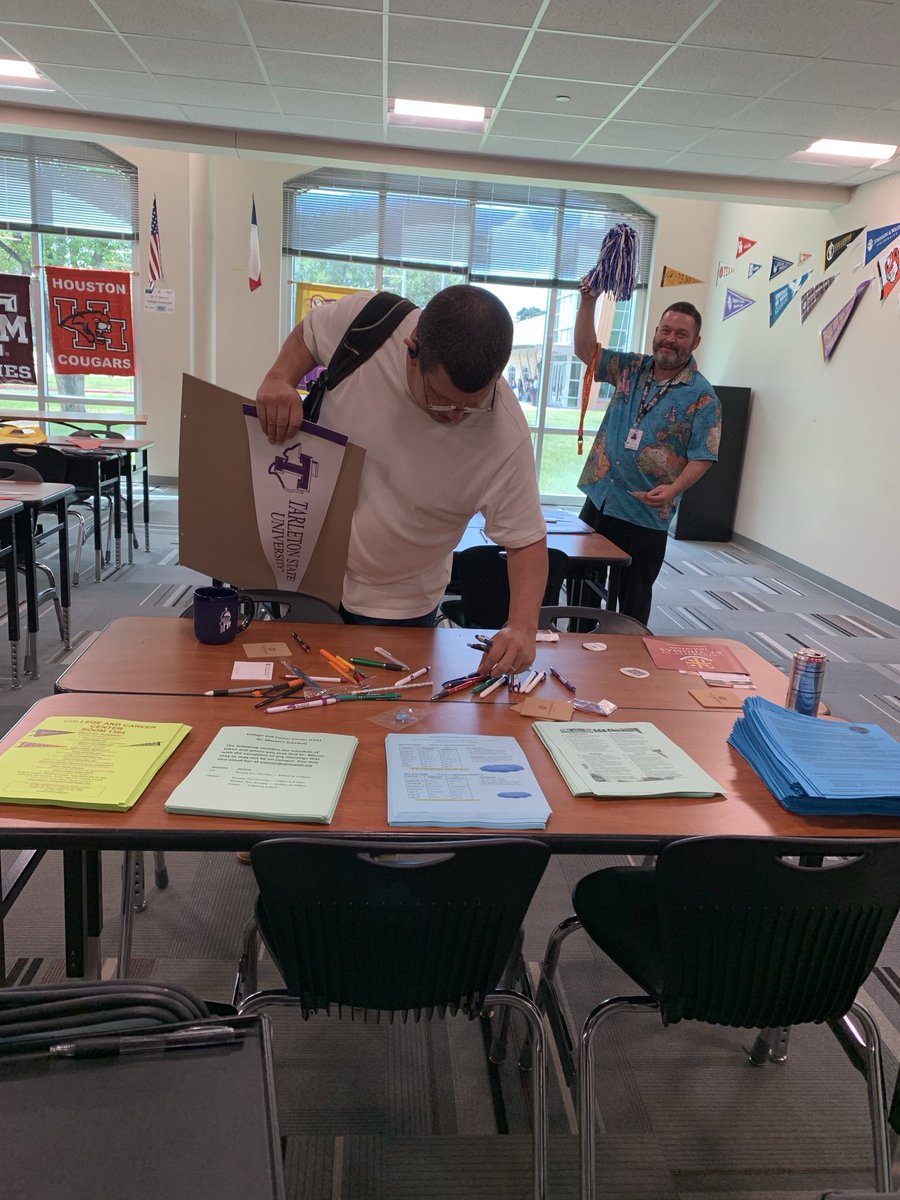 drmason3's tweet photo. Wunsche College &amp; Career CTR held staff grab and go college &amp; military "swag party". They will display and discuss with students. College Colors Day 8/30/2024.We are Ready!⁦@cwhs_springisd⁩ ⁦⁦@DrAlfredJames⁩ ⁦@PapkeAndrew⁩ ⁦⁦ https://t.co/ptUmoGQKUi