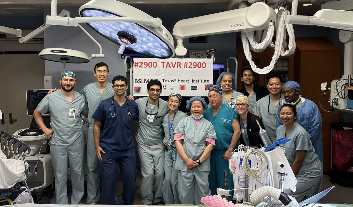 Very excited to share that on August 7th, 2024, my team and I performed our 2900th TAVR at the Baylor St Lukes Medical Center.