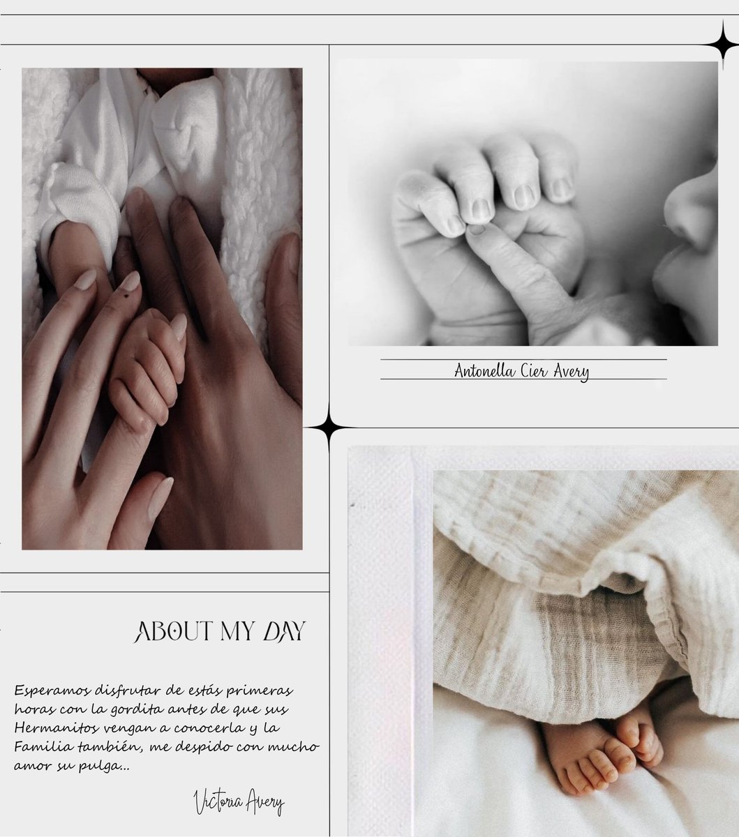 ◞© 𝗐𝖾𝖻𝘀𝗶𝘁𝗲 ── 
https://𝕊𝖾𝗋𝖾𝗇𝖽𝗂𝗉𝗂𝖺𝖿𝗄𝗄/blog
Bitácora De Una Pulga 🌙- Eventos 
Antonella Cier Avery ya está con nosotros estamos felices de contarles que nuestra pequeña princesa ya vino a conocerlos a todos 🩷🥰