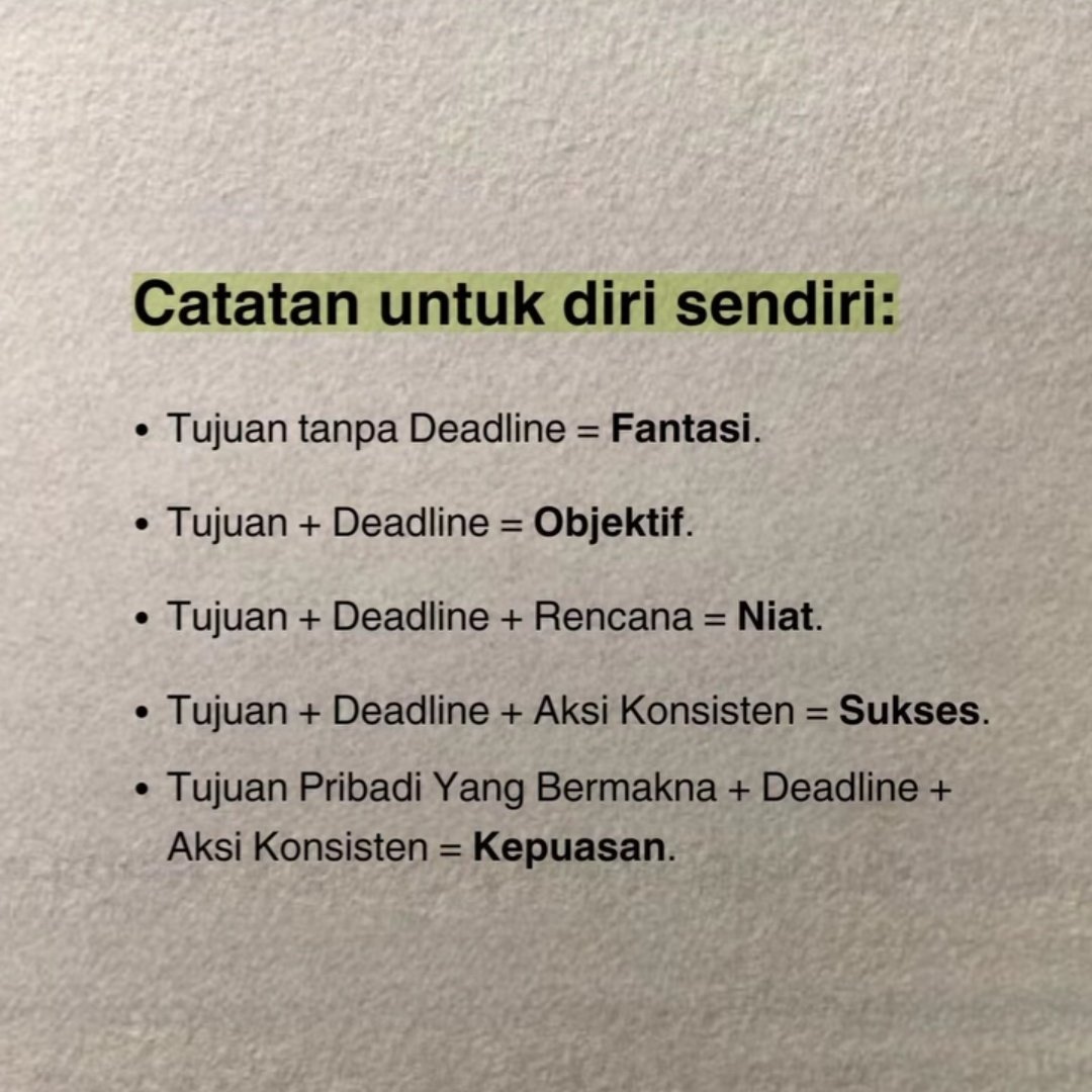 AfraSpace's tweet photo. Catatan untuk diriku https://t.co/J7J4itbpGu