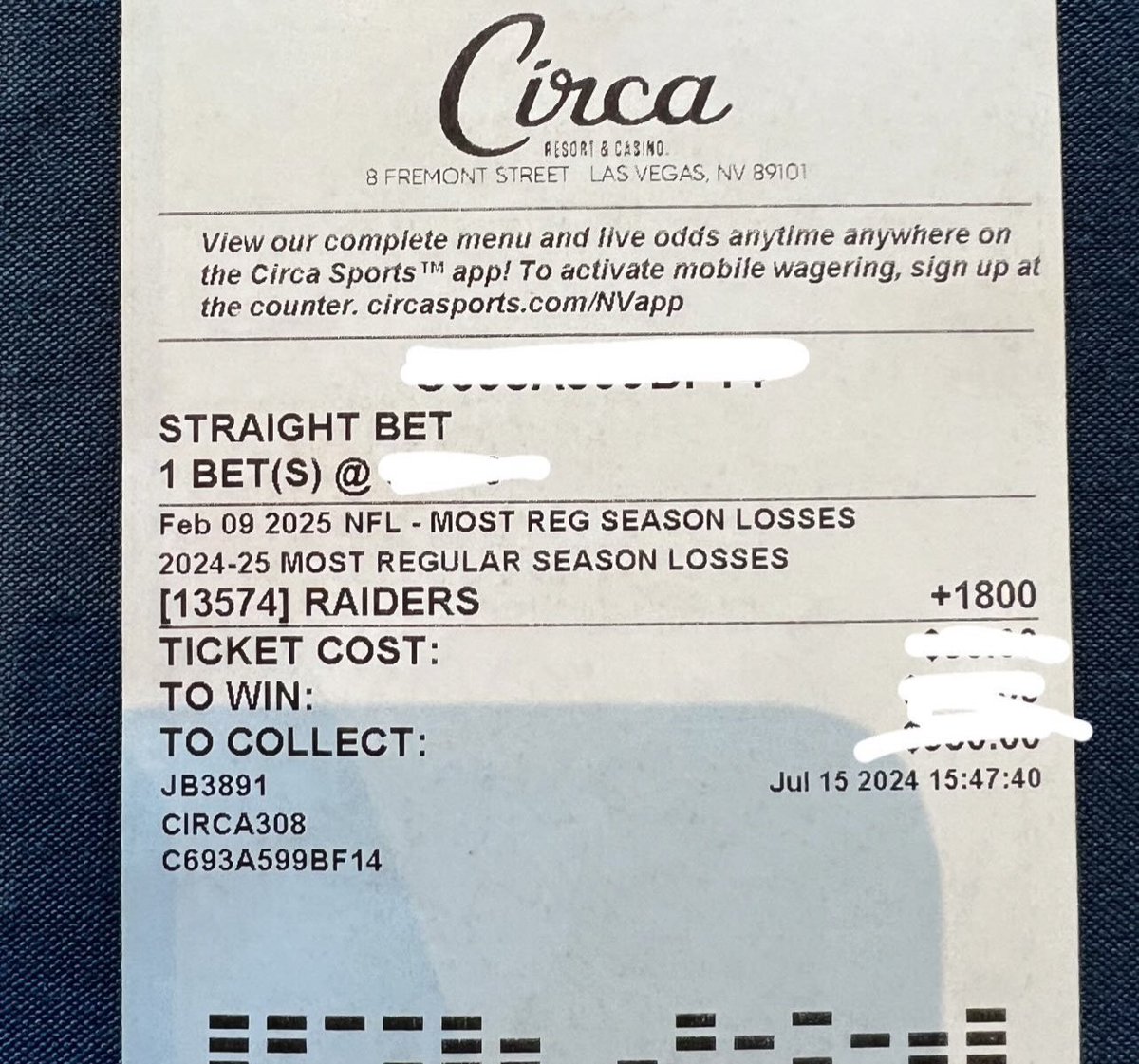 RAIDER NATION!!! Let’s get ready for the lowest win total in football next year. Bets gift I’ve ever been given in my life.