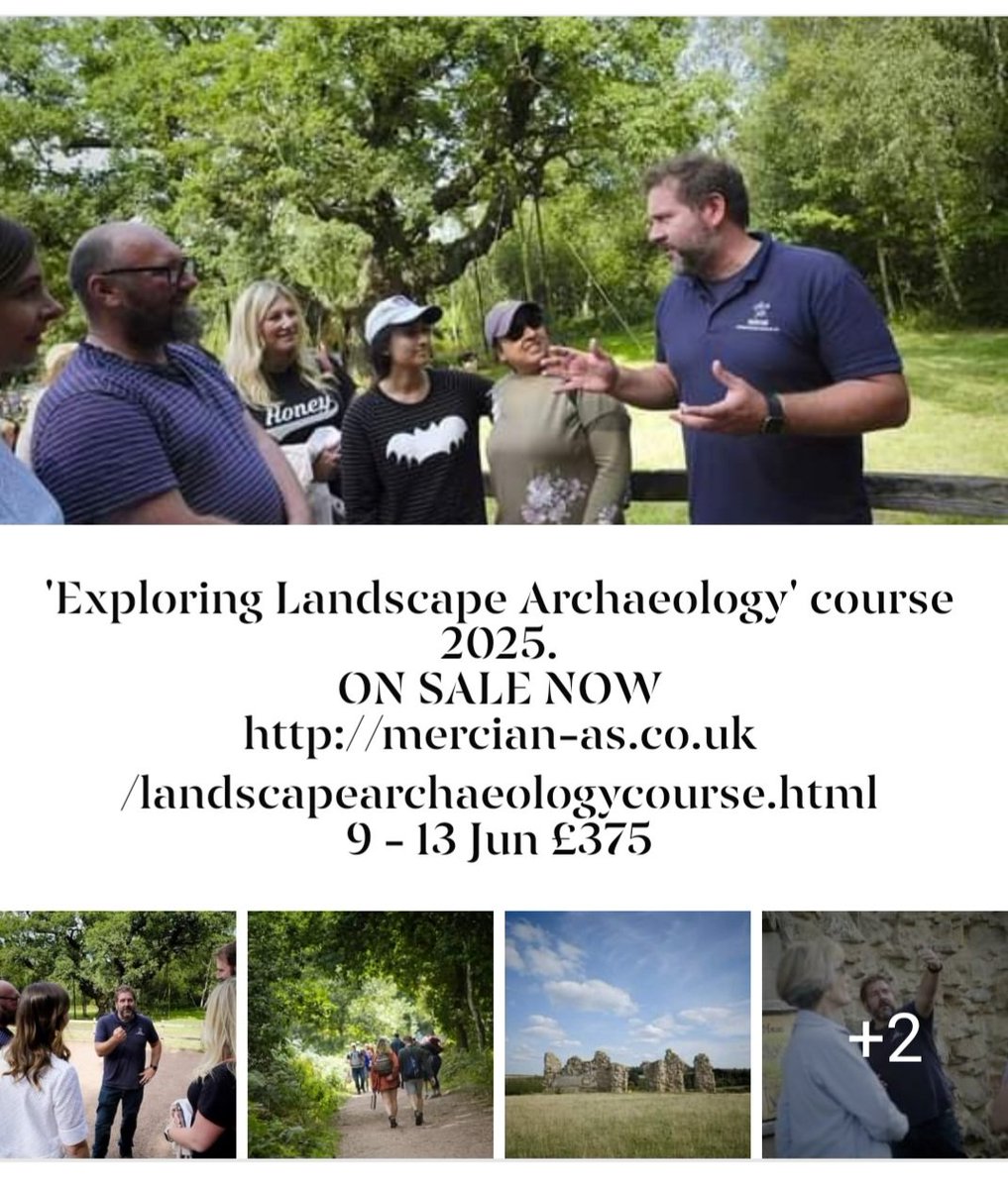 'Exploring Landscape Archaeology' course 2025.
ON SALE NOW
mercian-as.co.uk/landscapearcha…
9 - 13 Jun £375
The history and Archaeology of the landscape of England, through the lens of Sherwood Forest...

#Archaeology #BUCKETLIST