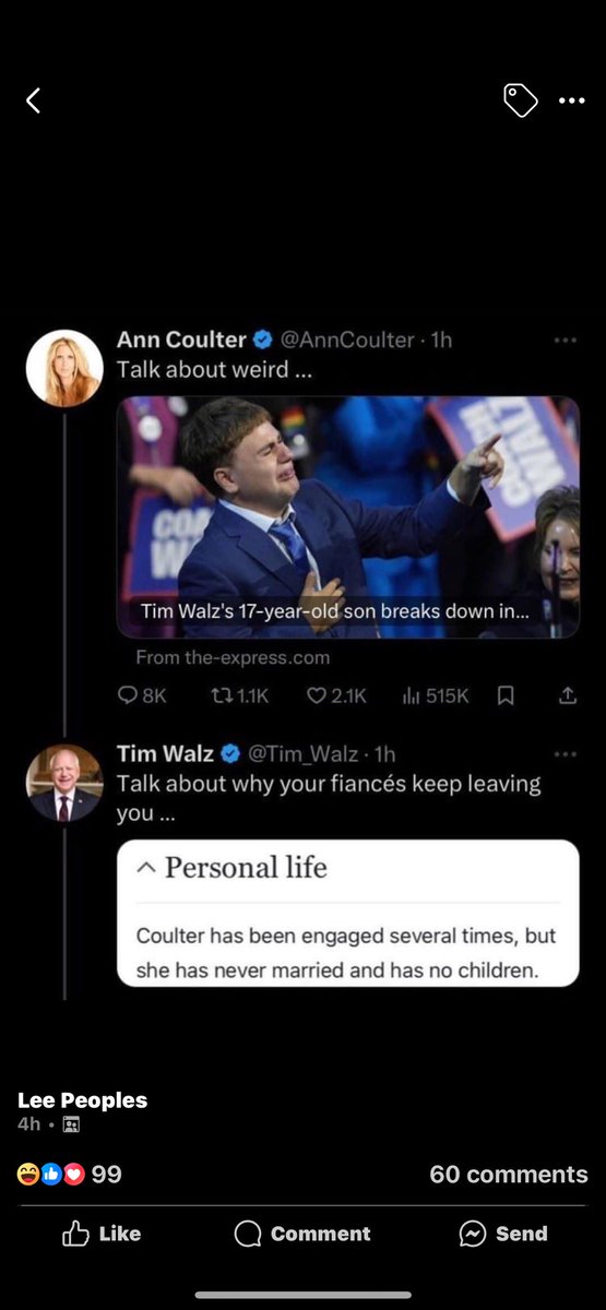 ButteryMuffyn's tweet photo. @AnnCoulter you took it down but you don’t get to hide from what a dispicable person you are …. https://t.co/0iHaedUubq
