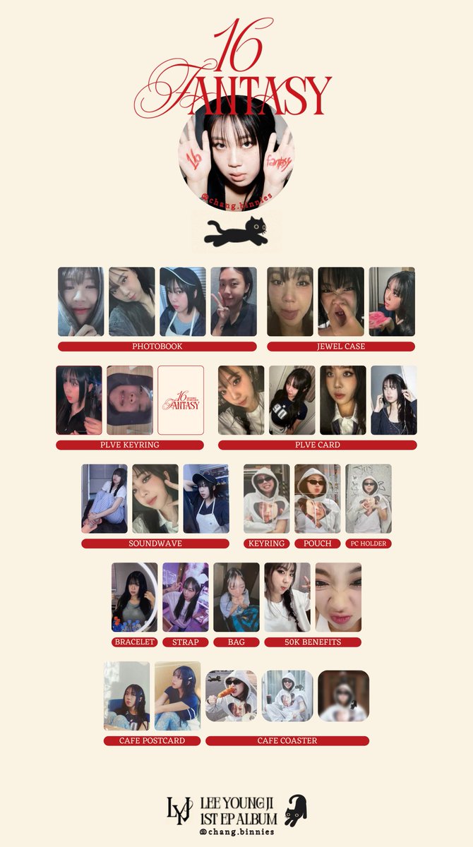 Lee Young Ji 1st EP [16 Fantasy] photocard templates + 2/3 PLVE
