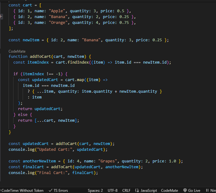 Sly_Softs's tweet photo. Day 39 of #100DaysOfCode: learning how to destructure and spread arrays and objects in JavaScript. Practiced and did some exercises. Continued with a shopping cart management system."
#EnrollWithSTS
@stechie_school https://t.co/2VJdYHULHo