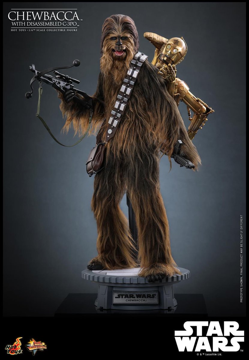 S_U_works's tweet photo. 【Star Wars: Episode V The Empire Strikes Back™ - 1/6th scale Chewbacca™ with Disassembled C-3PO™ Collectible Figure】
#Chewbacca #C3PO #StarWars
#HotToys #ホットトイズ https://t.co/tnqnlSfrgD