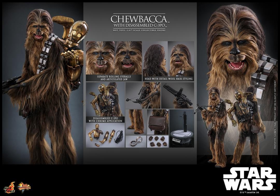 S_U_works's tweet photo. 【Star Wars: Episode V The Empire Strikes Back™ - 1/6th scale Chewbacca™ with Disassembled C-3PO™ Collectible Figure】
#Chewbacca #C3PO #StarWars
#HotToys #ホットトイズ https://t.co/tnqnlSfrgD