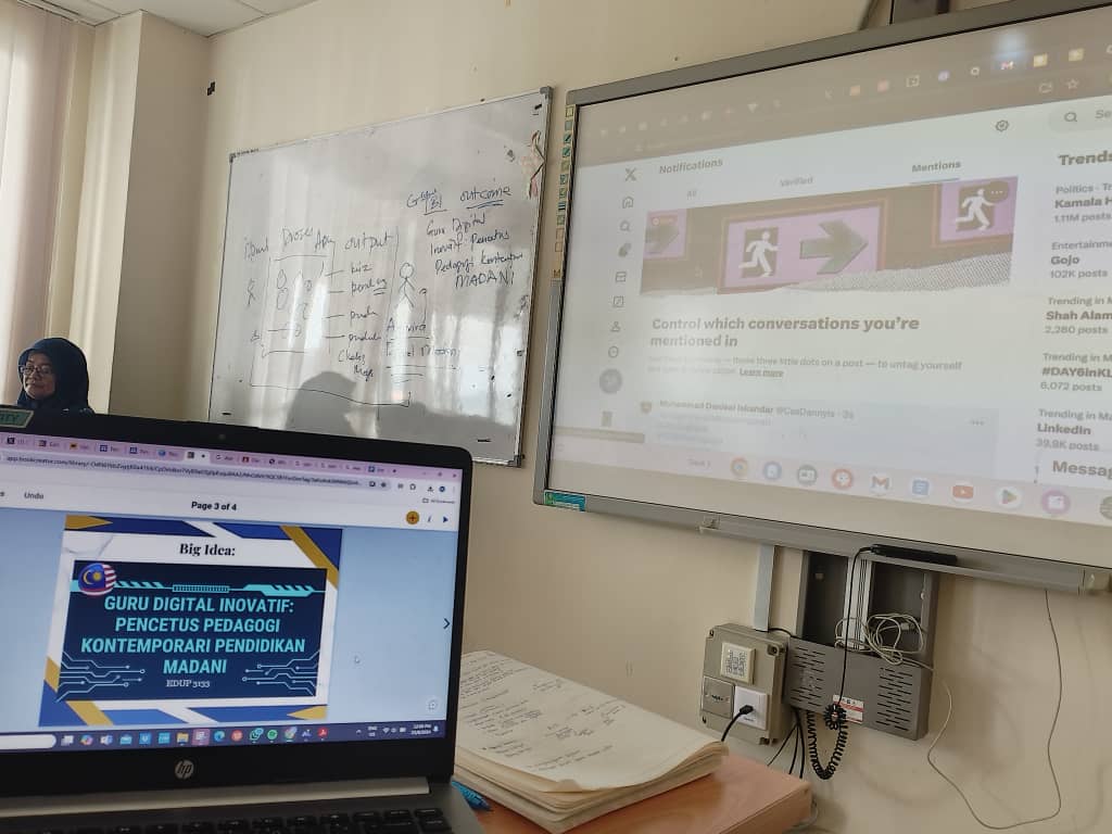 sfmdysff's tweet photo. Kelas pertama bersama @mimmasayuti untuk kursus Teknologi  Pengajaran dan Pembelajaran! Kena lebih bersemangat untuk jadi Adiwira Digital MADANI >< https://t.co/c2q0RsHypZ