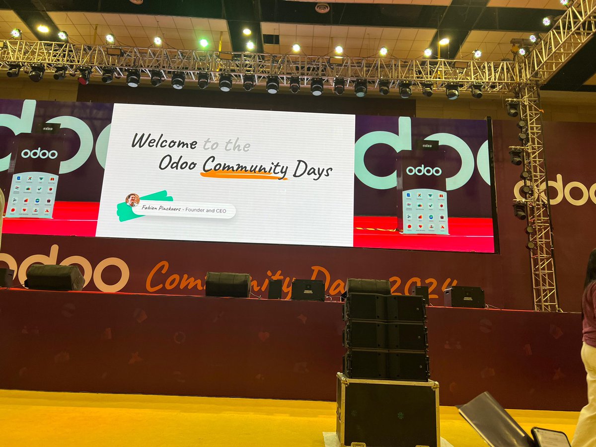 BhauminChorera's tweet photo. Odoo community days India 2024 is about to start 🎉 https://t.co/F7mkCZ6r9w