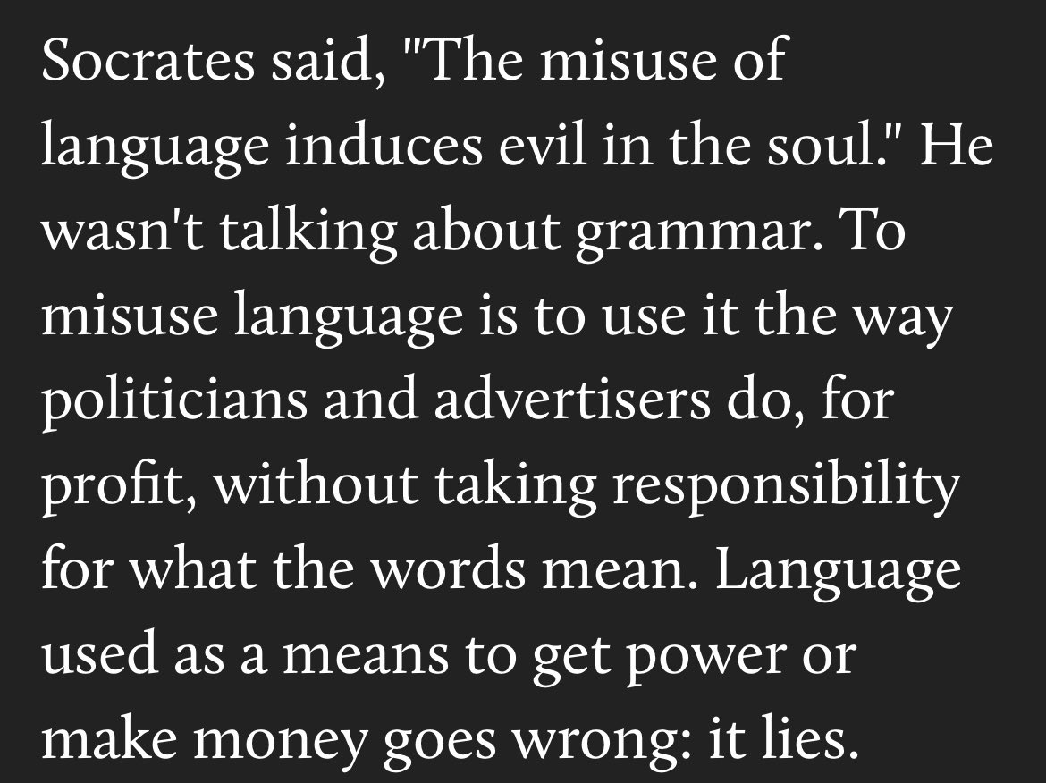 Apropos of nothing, a quote by Ursula K Le Guin, for your consideration: