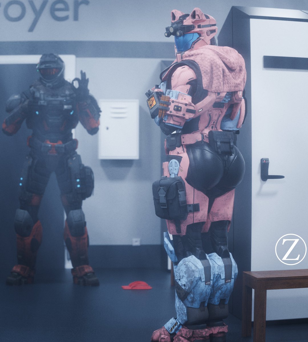 zSphere3D's tweet photo. Comm for @NeonFluff0912 with their cute spartan 🩷 https://t.co/j1vmPPOUzG