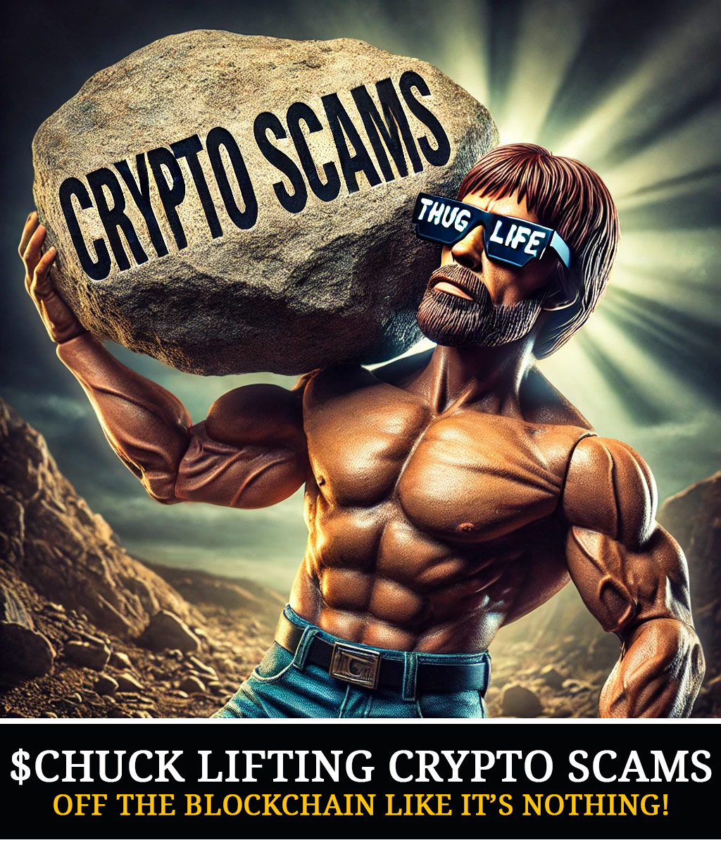chuckonsolmeme's tweet photo. $CHUCK LIFTING #Crypto SCAMS OFF THE #Blockchain LIKE IT'S NOTHING😎
JOIN CHUCK: https://t.co/PWAmGJBaUW
#cryptocurrency #Airdrops #BountyRush #ScamAlert #CryptoCommunity #memecoin #memefi #ChuckNorris #SolanaProjects #SolanaTokens #tokensale https://t.co/kjjxYffvQH
