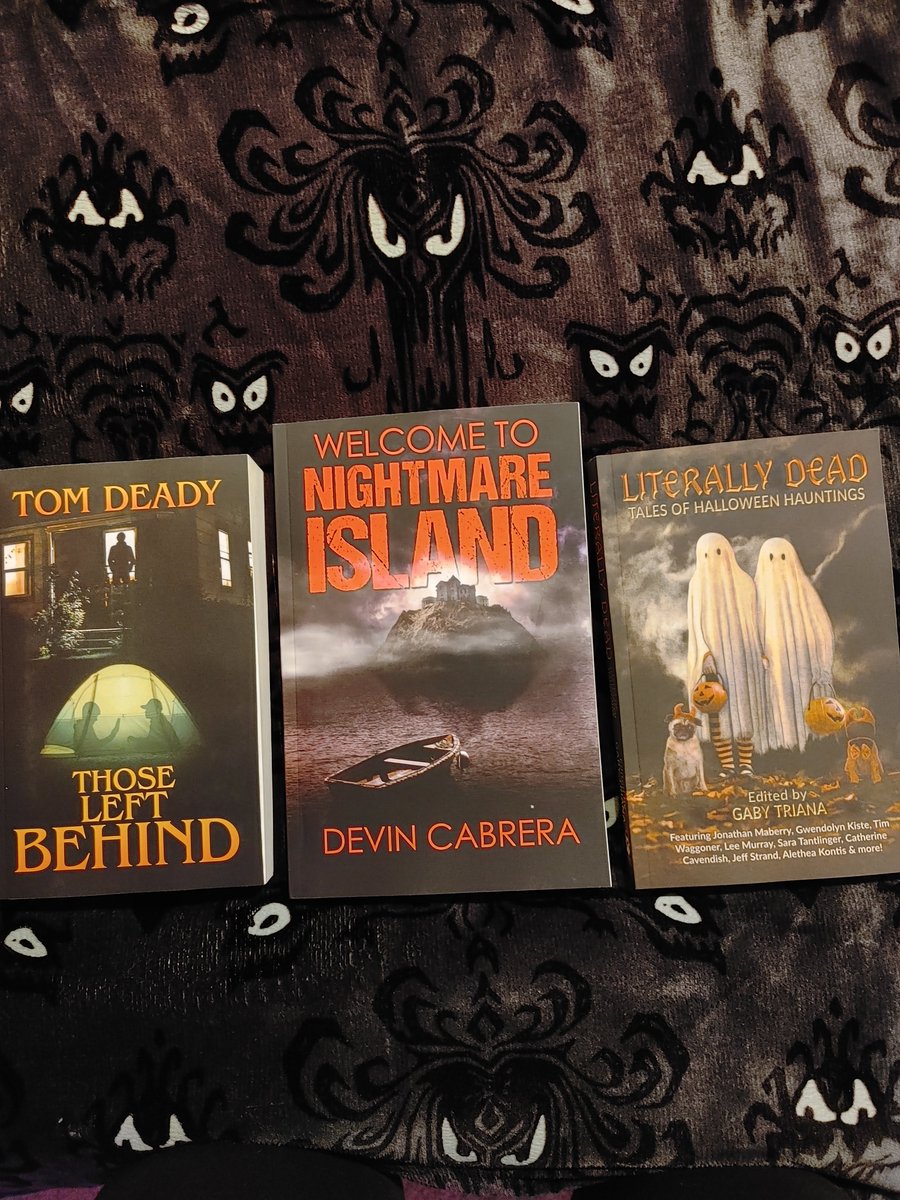 PowellMccarty's tweet photo. #BookMail is they best mail! 
Welcome to Nightmare Island by @devincabrera94 
Those Left Behind by Tom Deady
Literally Dead: Tales of Halloween Hauntings edited by Gaby Triana
#horrorbooks
#Halloween https://t.co/xUckx5fhYX