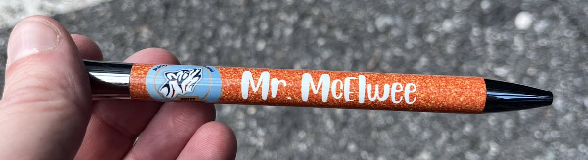 Thank you to our <a href="/HeimPto/">Shirley Heim Middle PTO</a> for the personalized pen!  I love it! <a href="/Shirley_Heim_MS/">Shirley Heim Middle</a> #weareheim #makepositivitylouder