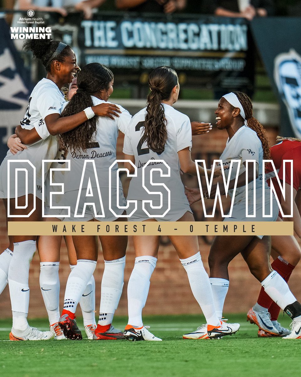 Wake Women's Soccer (@wakewsoccer) on Twitter photo 𝑫𝑬𝑨𝑪𝑺 𝑾𝑰𝑵!!
#GoDeacs 🎩 𝑫𝑬𝑨𝑪𝑺 𝑾𝑰𝑵!!
#GoDeacs 🎩